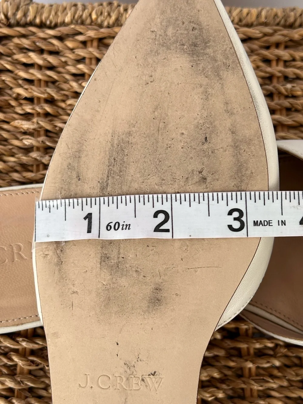 J. Crew Women’s Harper Leather Tassel Mules Point Toe Flat Heel Size 8.5